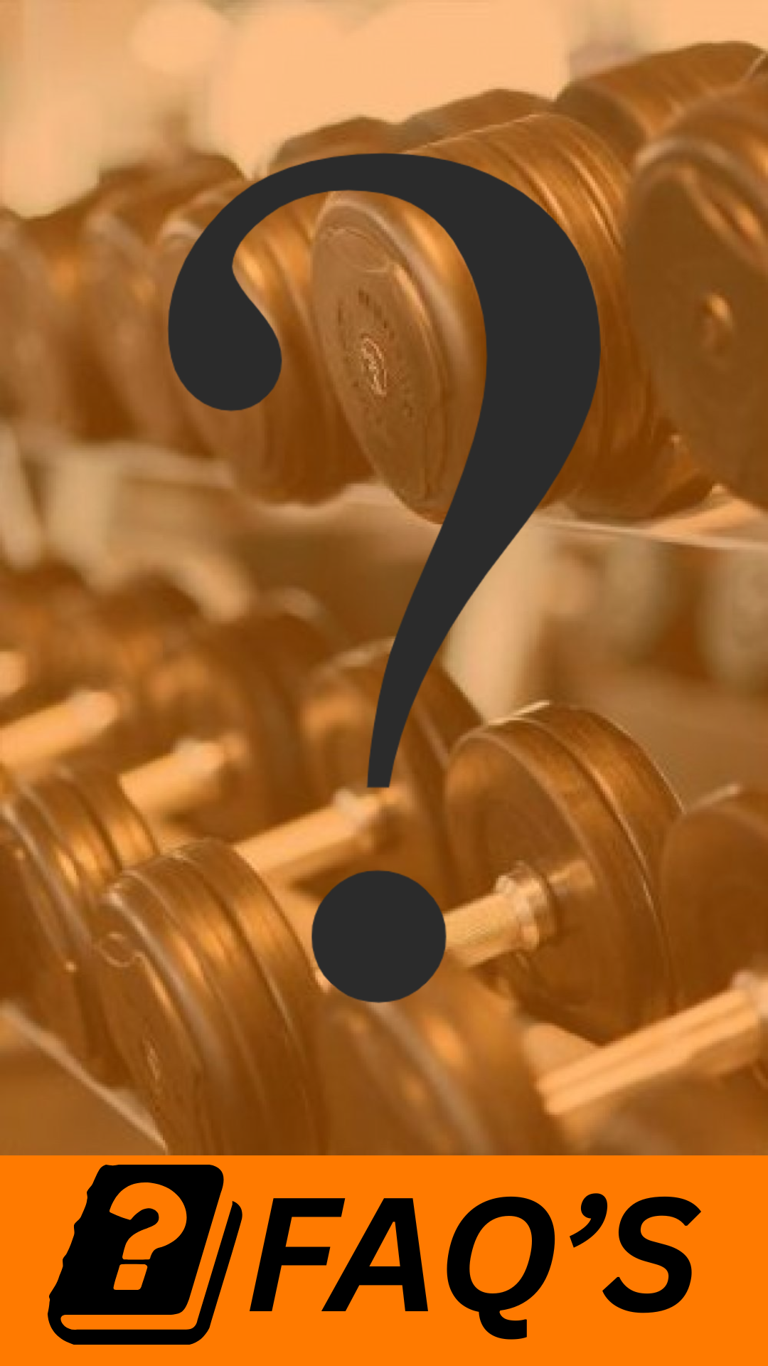 Gym themed FAQ illustration